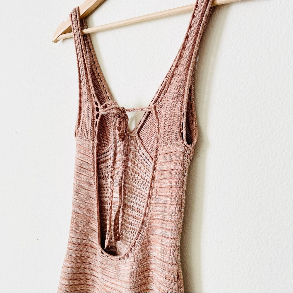 Torn by Ronny Kobo SMALL Madi knit sleeveless maxi dress in Brown Sand - Picture 8 of 10